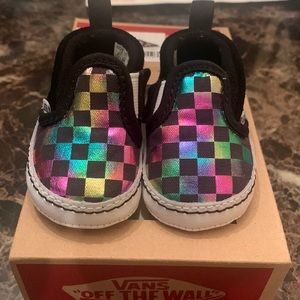 (NEW) Baby VANS shoes (iridescent Checker)